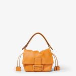 FENDI Mamma Baguette Small Dark orange nappa leather mini-bag